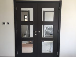 Bespoke Black Grey with Glass Doors